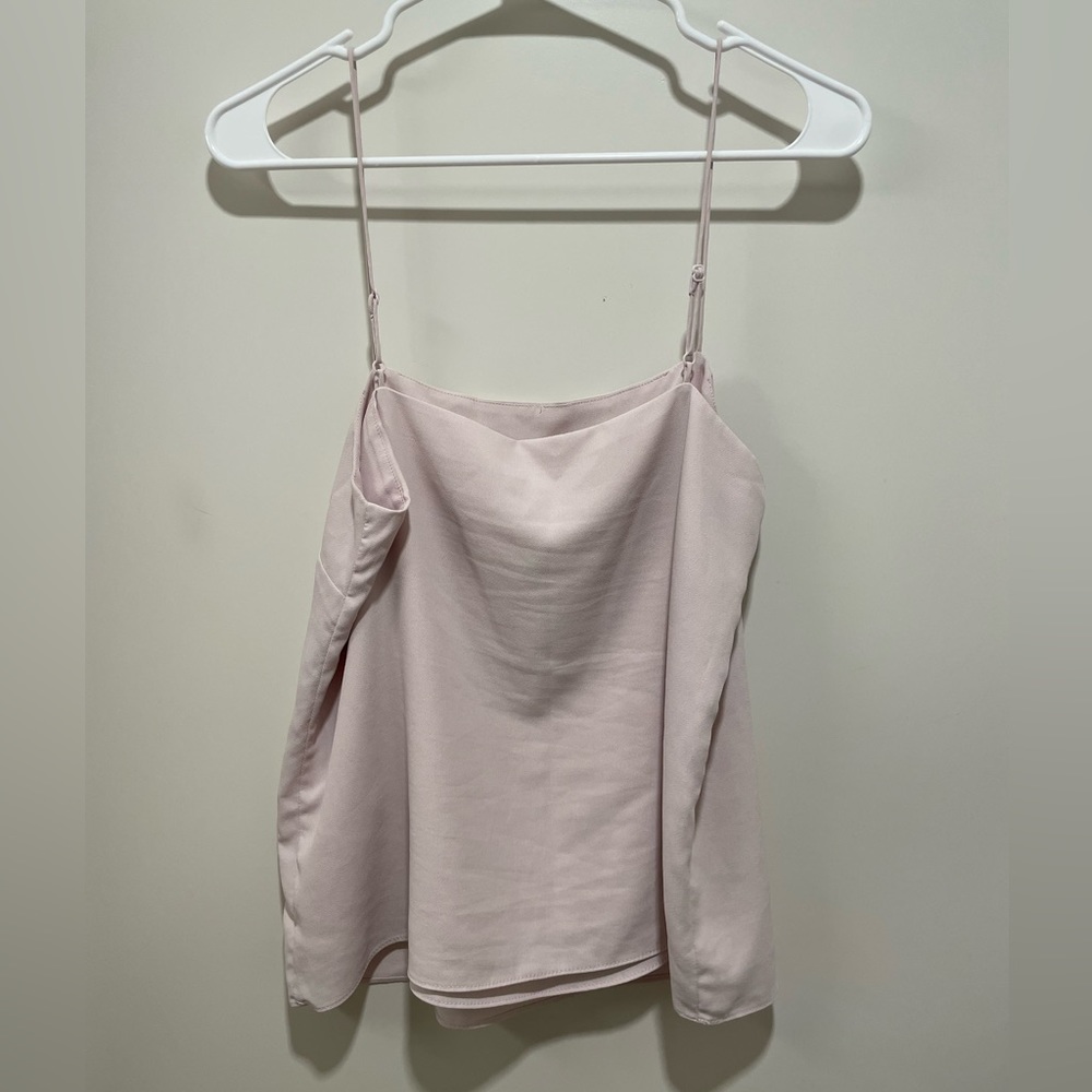 H&M Light Rose Pink Blush Square Neck Cami Tank Top